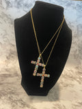 Blinged Cross Pendant Necklace