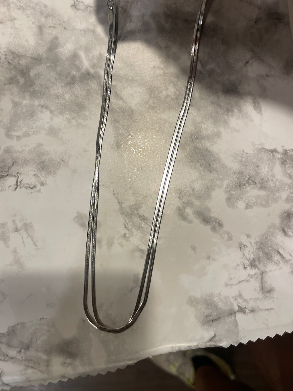 Silver Stainless Steel Blade Necklace