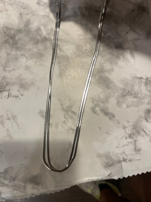 Silver Stainless Steel Blade Necklace